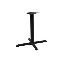 22" Black Metal Cross Table Base